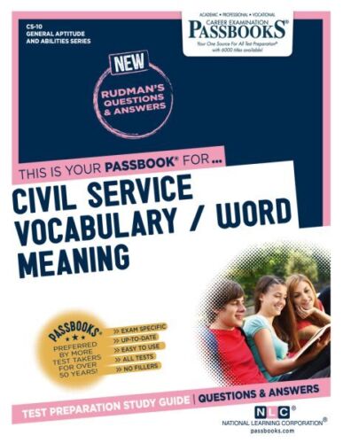 Civil Service Vocabulary / Word Meaning : Passbooks Study Guide, Paperback by…