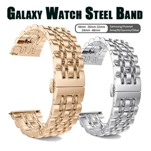 22mm 20mm Metal Watch Band Strap For Samsung Galaxy Watch 5/4/3 Wrist Bracelet