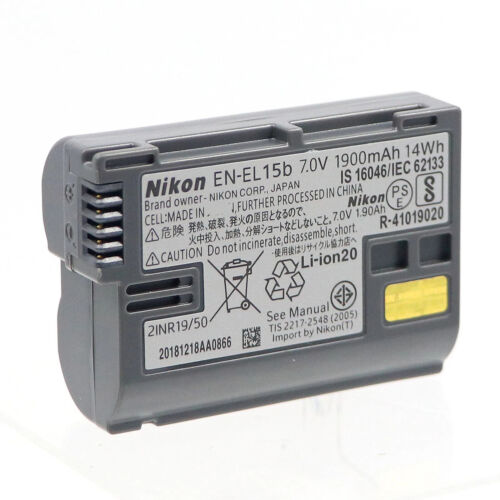 Original Nikon EN-EL15B Battery for Nikon D850 D810 D800 D750 D610 D600 Z7 Z6 V1