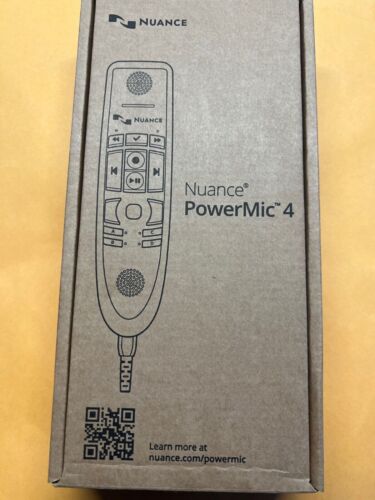 Nuance PowerMic 4 Medical Dictation, Voice & Speech Recognition Handset 9ft Cord