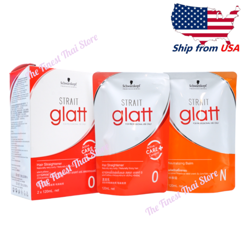 Schwarzkopf Glatt No 0 Hair Straightener Rebonding Straightening Cream 120ml set