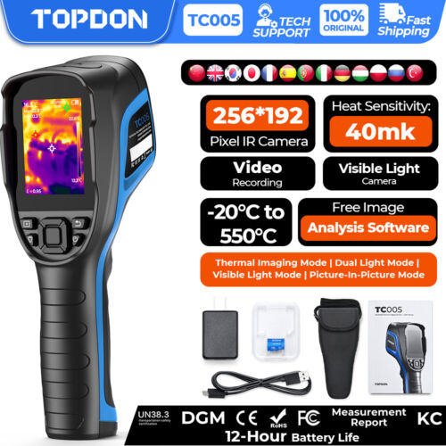 TOPDON TC005 256 x 192 IR High Resolution Dual-Camera Thermal Imaging Camera