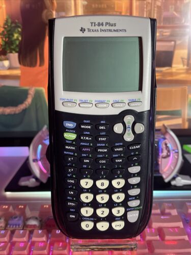 Texas Instruments TI-84 Plus Graphing Calculator Black With Cover