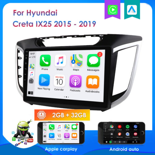 For Hyundai creta 2015-2019 10.1”Android Car Stereo Radio GPS 2+32G CarPlayauto