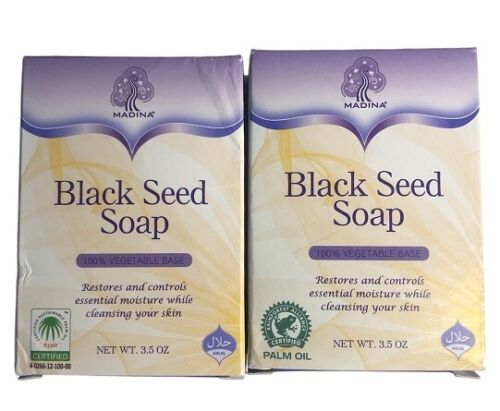 2 Pack- Madina black Seed Soap ( Warehouse Damaged Boxes ) -3.5 oz