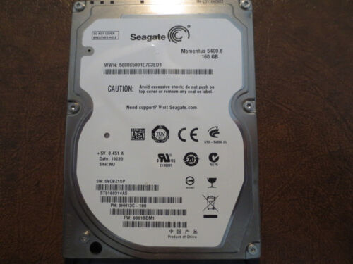 Seagate ST9160314AS 9HH13C-188 FW:0001SDM1 WU 160gb 2.5″ Sata Hard Drive