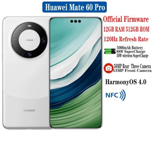 Original Huawei Mate 60 Pro 6.82″ Smartphone Harmony 4.0 50.0MP 5000mAh 12/512GB