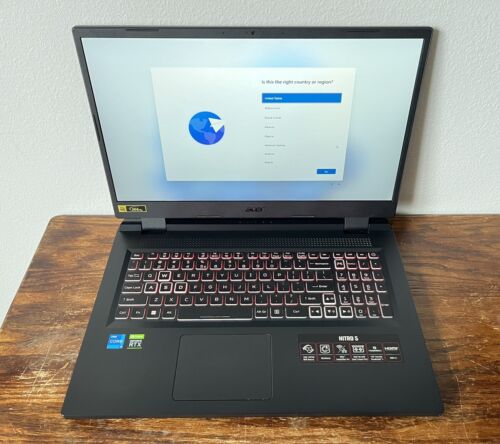 acer nitro 5 gaming laptop – rtx 3050 i5-12500h – 16gb ram 512gb ssd, 17in 144Hz