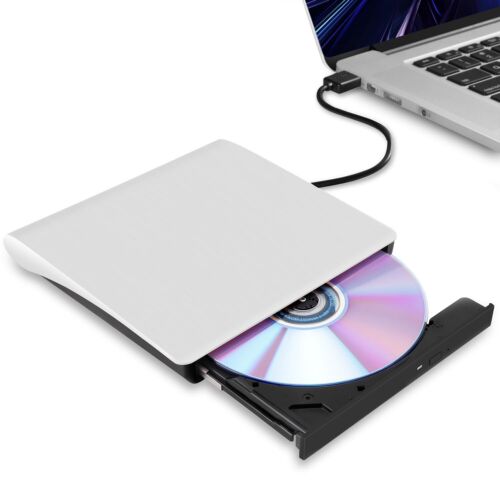 Hcsunfly External CD/DVD Drive for Laptop, USB 3.0 Ultra-Slim Portable Burner…