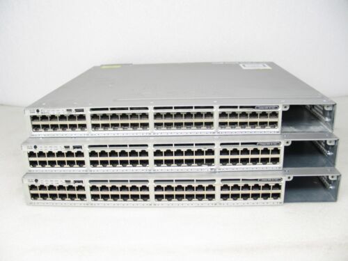 Cisco WS-C3850-48F-L 48-Port Gigabit PoE Switch w/ 1100W AC Power *port tested*