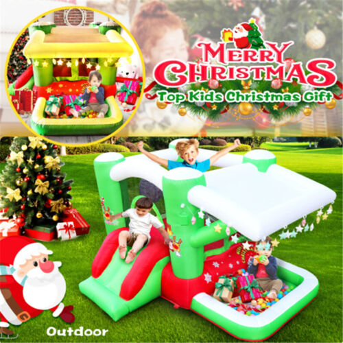 Christmas Jump ‘n Slide Inflatable Bouncer for Kids Complete Setup Play Area