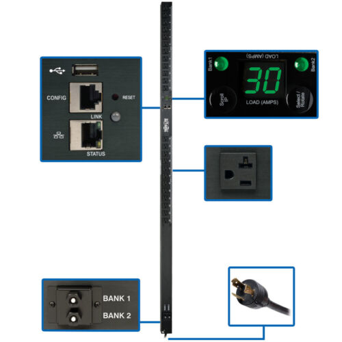 TRIPP LITE DATA CENTER PDUMNV30LX 2.9kW Single-Phase Monitored PDU LX Platform