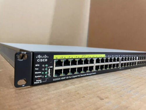 Cisco SG550X-48MP-K9 48 port Gigabit Poe Network Switch