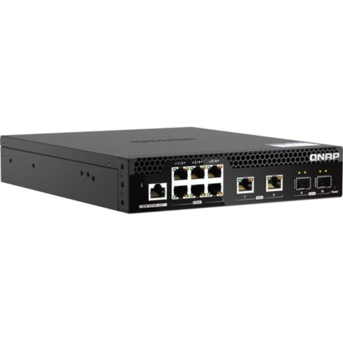 QNAP Systems – QSW-M2106R-2S2T-US – QNAP 10GbE and 2.5GbE Layer 2 Web Managed