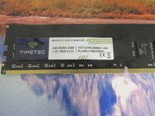 Timetec 16GB DDR4 3200 1.2V 2Rx8 Memory – 75TT32NU2R8NX-16G