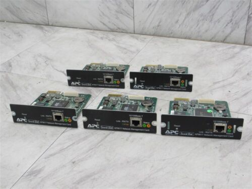 Lot of 5 APC SmartSlot AP9617 Network Management Cards 10/100