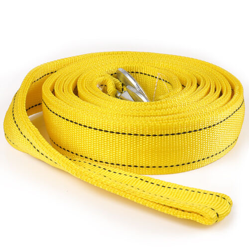 17,600 LB Capacity 2″ X 20′ Car Tow Rope Cable Towing Strap w/Hooks 2-Layer