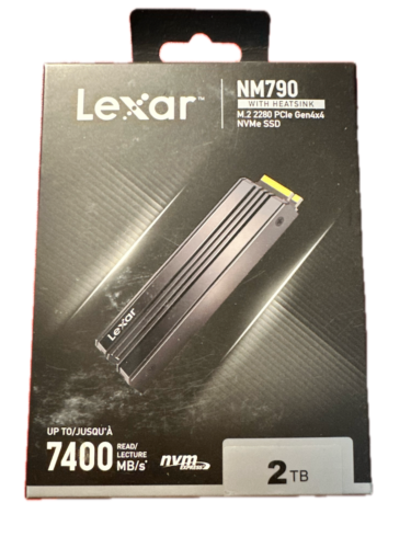 LEXAR NM790 2TB NVMe SSD With HEATSINK (LNM790X002T-RN9NU) M.2 2280 PCIe Gen4x4