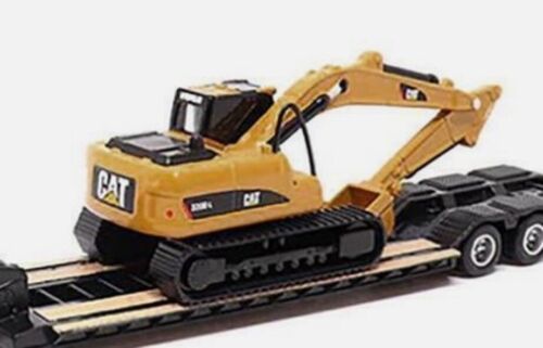 Diecast Masters 84420 CAT 320DL Excavator w/XL Lowboy 1/87 HO Scale Diecast NEW