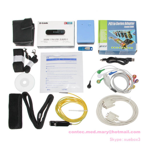 Wireless Stress ECG/EKG Analysis System,12-Lead ECG Record+PC Software 8000S