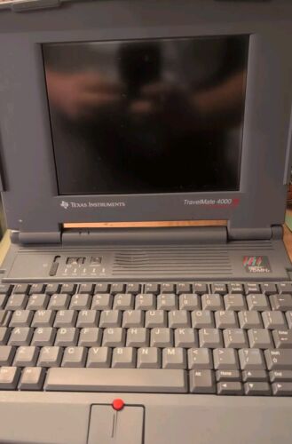 Texas Instruments Travelmate 4000M Color Vintage Laptop With Floppy Drive Untest