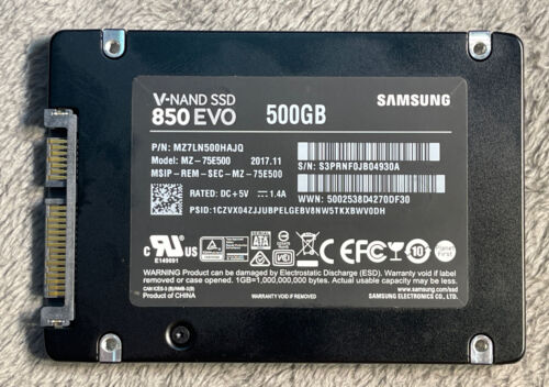 LOT OF 10 Samsung 850 EVO 500GB 2.5″ SATA SSD MZ-75E500 MZ7LN500HAJQ V-NAND