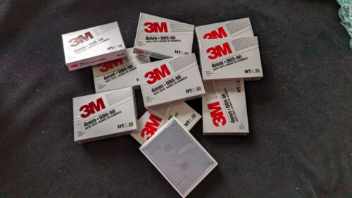 3M Digital Data Storage Tape 4MM DDS-90 Box of 9 Sealed NEW + 1 Open Unwrapped