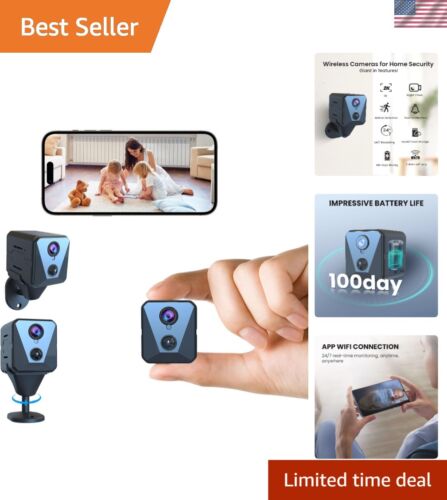 AI Motion Detection Indoor Camera – 100 Days Standby & Cloud Storage Capable