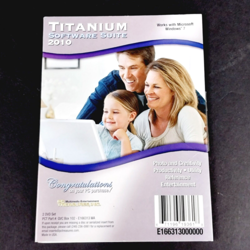 2010 Titanium Software Suite For Microsoft Windows 7 PC Treasures 2-DVD Set