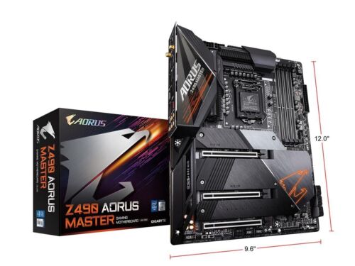 GIGABYTE Z490 AORUS MASTER LGA 1200 Intel  ATX Motherboard  2.5 GbE LAN -OEM New