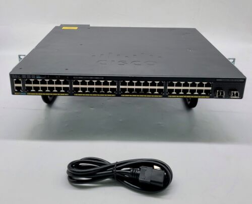 Cisco WS-C2960XR-48FPD-I Switch 48-Port, 2-Port SFP+ W/ c2960X-STACK CARD