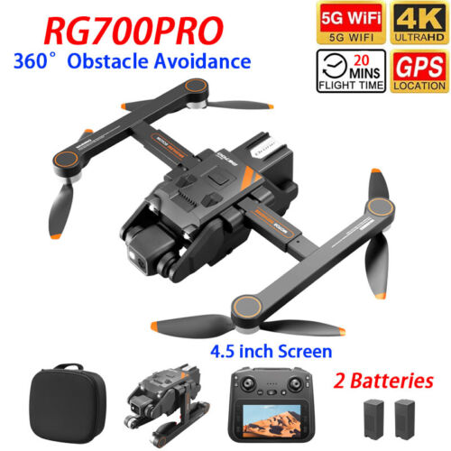 RG700PRO Professional Drone GPS 4K HD Dual Camera Obstacle Avoidance 2 Battery