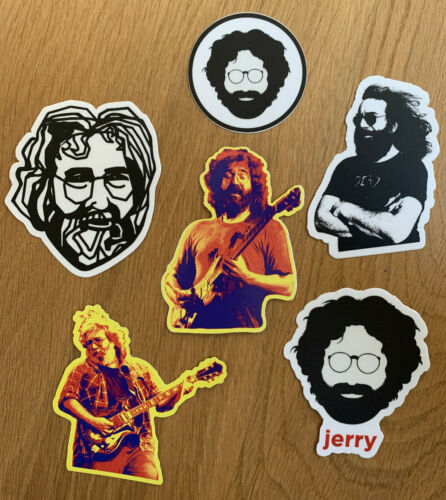 Grateful Dead Jerry Garcia Six-pack High Quality Premium Decal Vinyl 3in