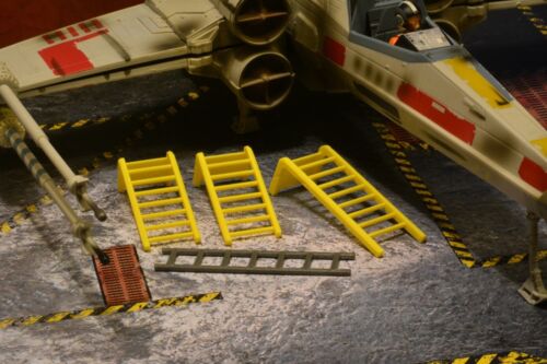 1/18 3D Printed Star Wars Hangar/Starfighter Ladder 4-Pack Toy Accessories