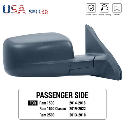 Passenger Right Side Mirror for RAM 1500 14-18 1500 Classic 19-22 2500 13-18