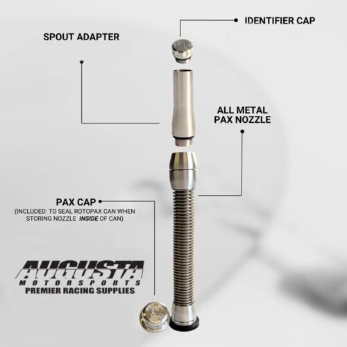 AI13 Billet Rotopax Aluminum and Stainless Steel Hose, Spout, Cap Nozzle Combo