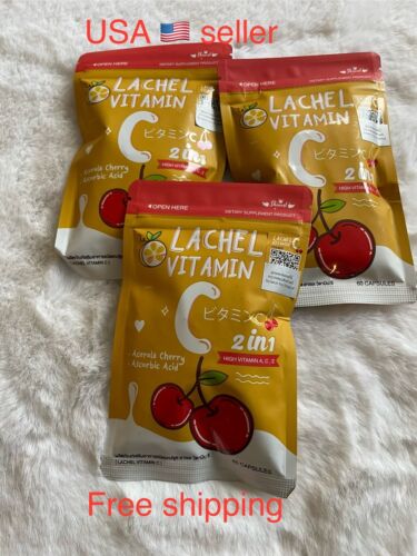 4x Lachel Vitamin C Ascorbic Acerola 2 In 1 Bright Radiant Reduce Acne Scar