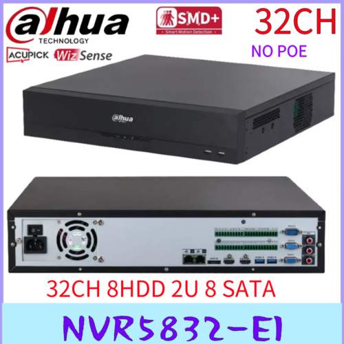 Dahua NVR5832-EI 32CH 8 SATA NVR Face Recognition 32MP Network Video Recorder