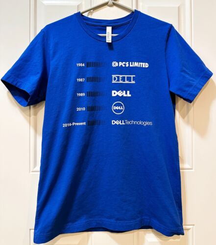 CANVAS T-Shirt PC’s Limited Dell Technologies Logo Company Timeline Medium Blue