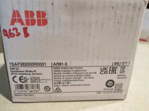 ABB AI581-S  1SAP282000R0001 Safety Analog Input Module  **NEW**