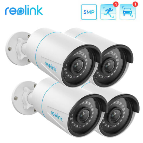 Reolink 4pcs 5MP PoE IP Security Camera Audio Record Night Vision with AI  510A