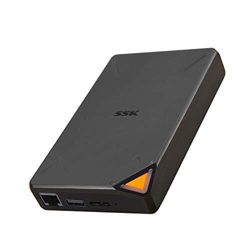 SSK 2TB Portable NAS External Wireless Hard Drive with Own Wi-Fi 2T, Black