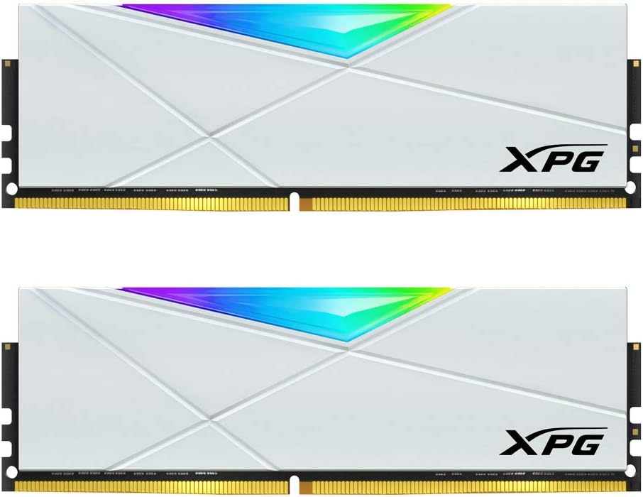 XPG DDR4 D50 RGB 16GB (2x8GB) 3200MHz PC4-25600 U-DIMM 288-Pins Desktop Memory CL16 Kit White (AX4U32008G16A-DW50)