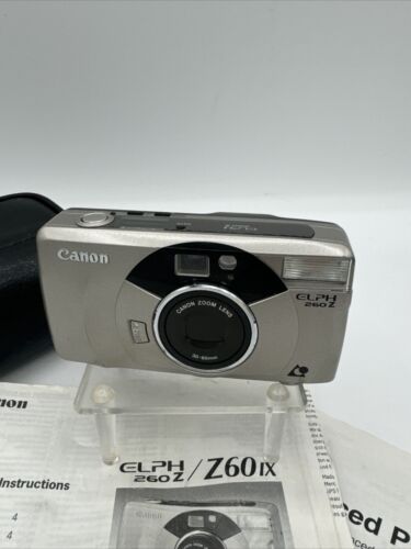 Canon ELPH 260Z Point & Shoot Zoom Film Camera 30-60mm Clean Exc Cond  Case Manu