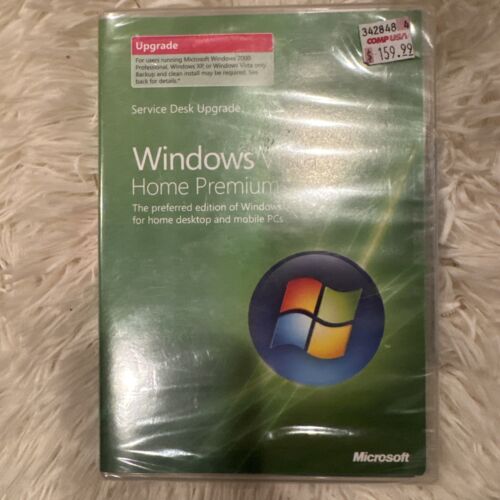 New In Factory Sealed  Microsoft Windows Vista Home Premium Service Desk Upgrade