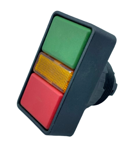 SCHNEIDER ELECTRIC SQUARE D Green & Red Double Control Flush Push Button Head