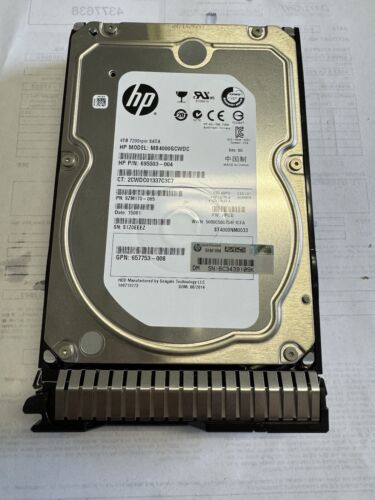 HPE MB4000GCWDC ST4000NM0033 HP LFF 4TB 6G 7.2K 3.5 SATA DL380 DL360 G8 G9