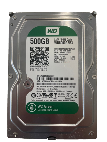 Western Digital Caviar Green 500GB WD5000AZRX 64MB SATA 5400RPM 3.5”