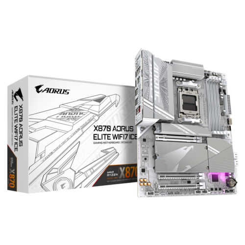 GIGABYTE X870 AORUS ELITE WIFI7 ICE Motherboard AMD Ryzen 9000 CPUs 8000MHz DDR5