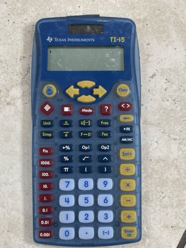 Calculator ~ Texas Instruments TI-15  Explorer ~  Scientific ~ Battery/Solar